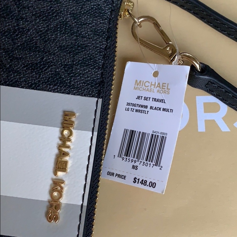 Michael Kors Jet Set Travel Lg Top Zip Wrislet - Picture 7 of 16